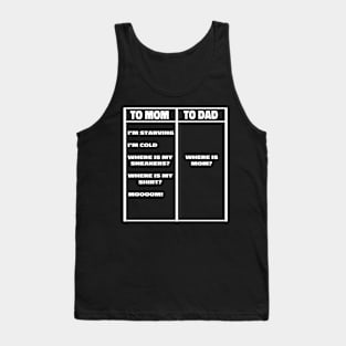 funny sarcastic mom & dad Tank Top